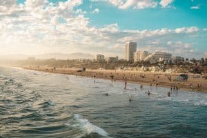 Strand van Santa Monica in Los Angeles