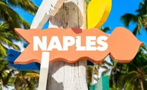 Decoratief bord met 'Naples' in Florida