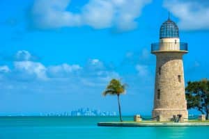 Vuurtoren in Biscayne National Park, Florida