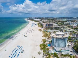 Hotels aan het strand op St. Pete Beach, Florida