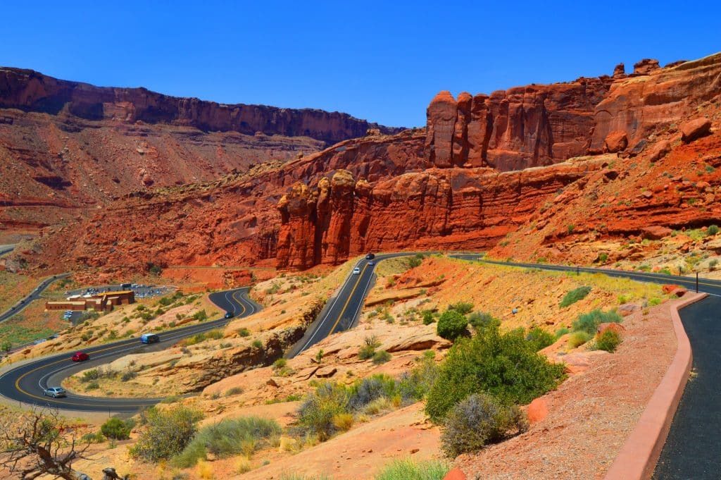 Scenic Drive in Arches National Park, Utah