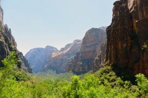 Uitzicht over vallei in Zion National Park, Utah