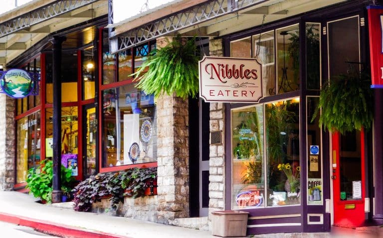 Gevel van Nibbles Eatery in Eureka Springs