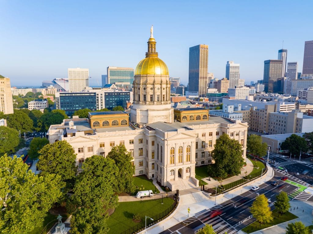 Georgia State Capitol in Atlanta, Georgia met koepel