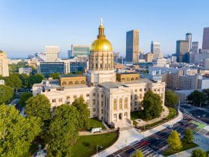 Georgia State Capitol in Atlanta, Georgia met koepel