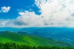 Bergen van Blue Ridge, Georgia, in de zomer