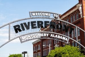 Alabama Montgomery Riverfront welkomstbord