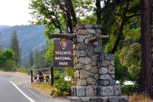Entreebord van Yosemite National Park in Californië