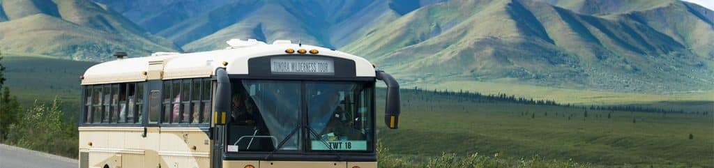 Tundra Wilderness Tour voertuigen rijden Denali toendra