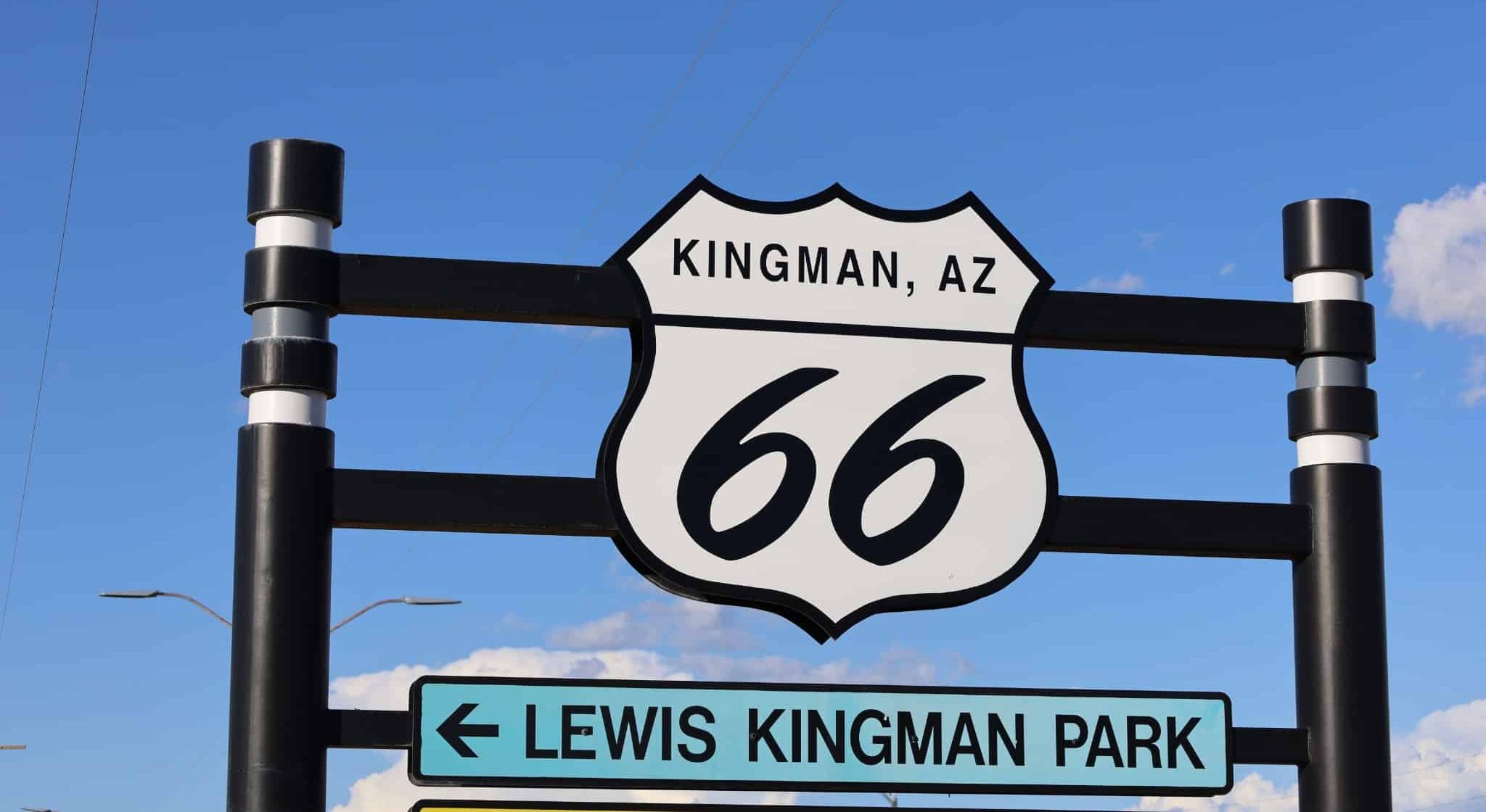 Route 66 bord in Kingman, Arizona