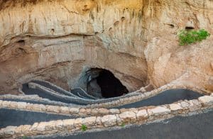 Ingang van Carlsbad Caverns in New Mexico