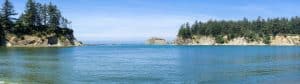 Bosrijke baaien in Coos Bay, Oregon