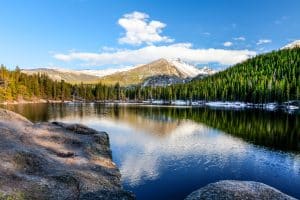 Bear Lake in Colorado in het voorjaar