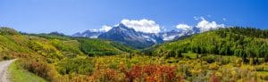 Maroon Bells in herfstkleuren in Colorado