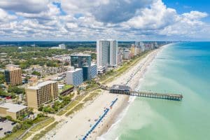 Myrtle Beach South Carolina strand en pier