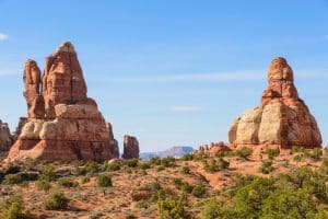 Rotsformaties in Chesler Park bij Moab, Utah