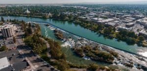 Luchtfoto van Idaho Falls, Idaho