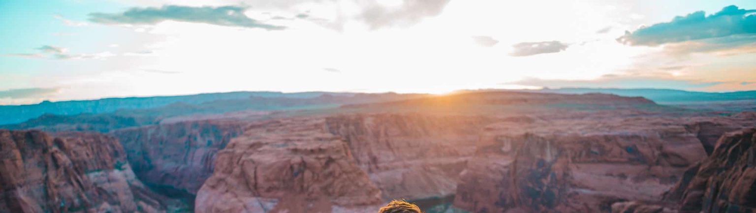 Uitzicht op Horseshoe Bend bij Page Arizona