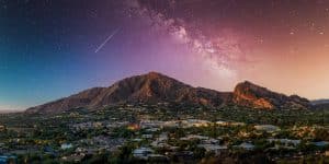 Camelback Mountain Phoenix Arizona met sterrenhemel