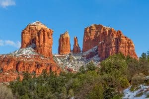Cathedral Rock Sedona Arizona in de winter