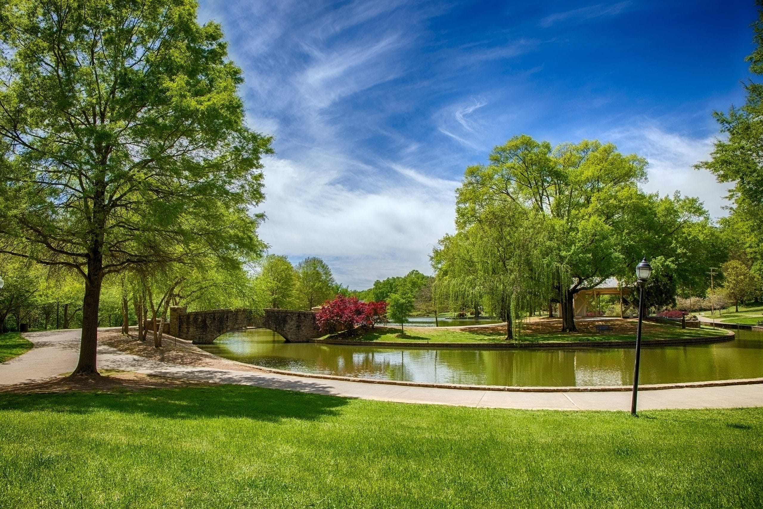 Freedom Park in Charlotte in het voorjaar
