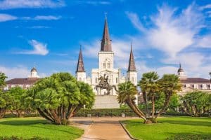 St. Louis Cathedral overdag in New Orleans, Louisiana