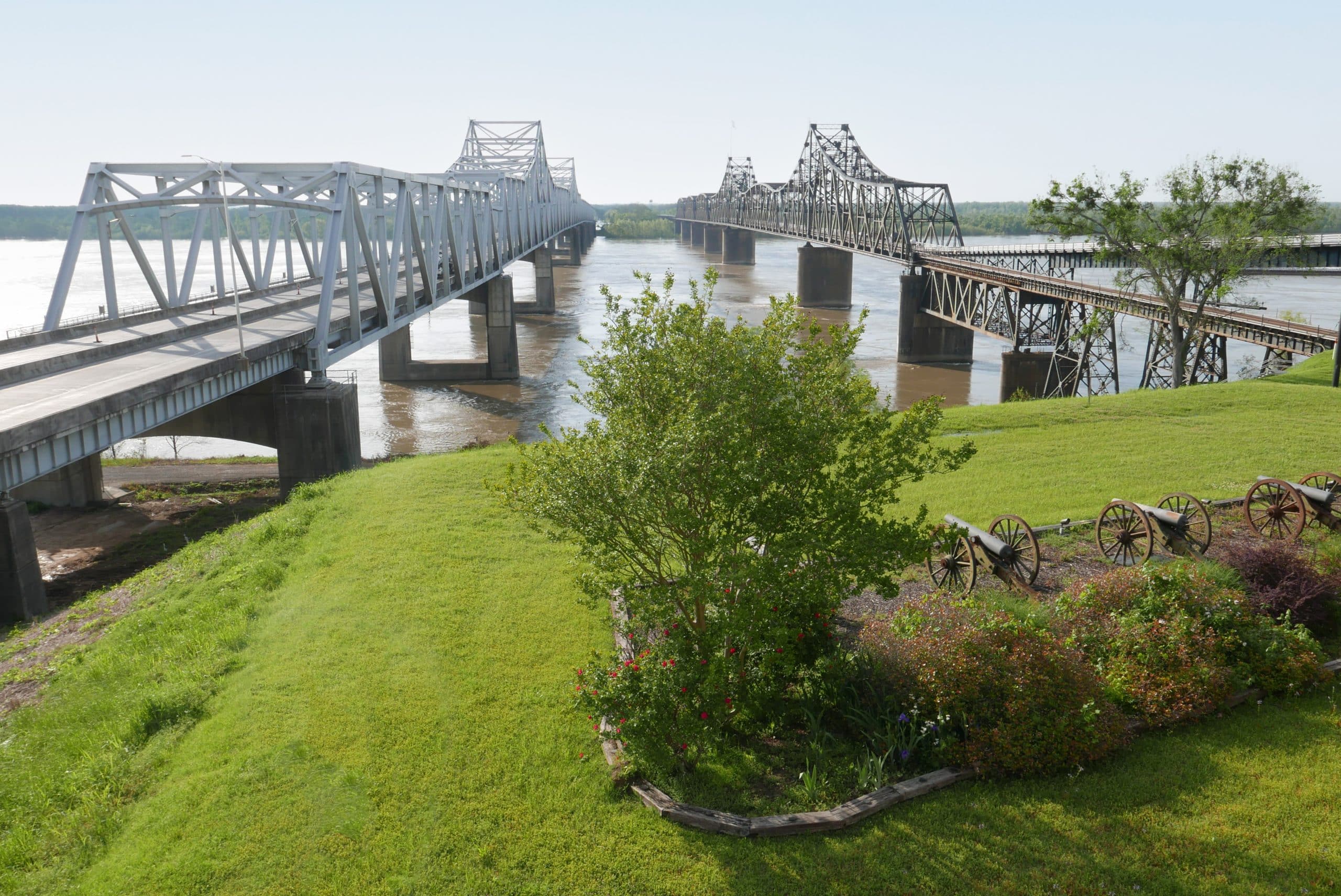 Bruggen over de Mississippi bij Vicksburg, Mississippi