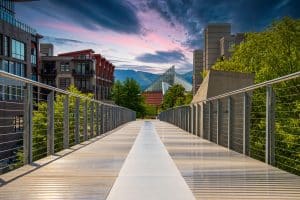 Moderne brug en aquarium in Chattanooga, Tennessee