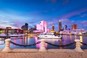 Haven van Cleveland Ohio met Rock and Roll Hall of Fame