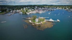 Luchtfoto van Boothbay Harbor