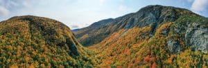 Panorama van Green Mountains Vermont met herfstkleuren