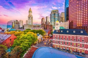 Historisch centrum en skyline van Boston, Massachusetts