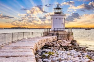 Vuurtoren Bug Light bij Portland, Maine
