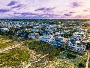 Luchtfoto van huizen in Bethany Beach Delaware
