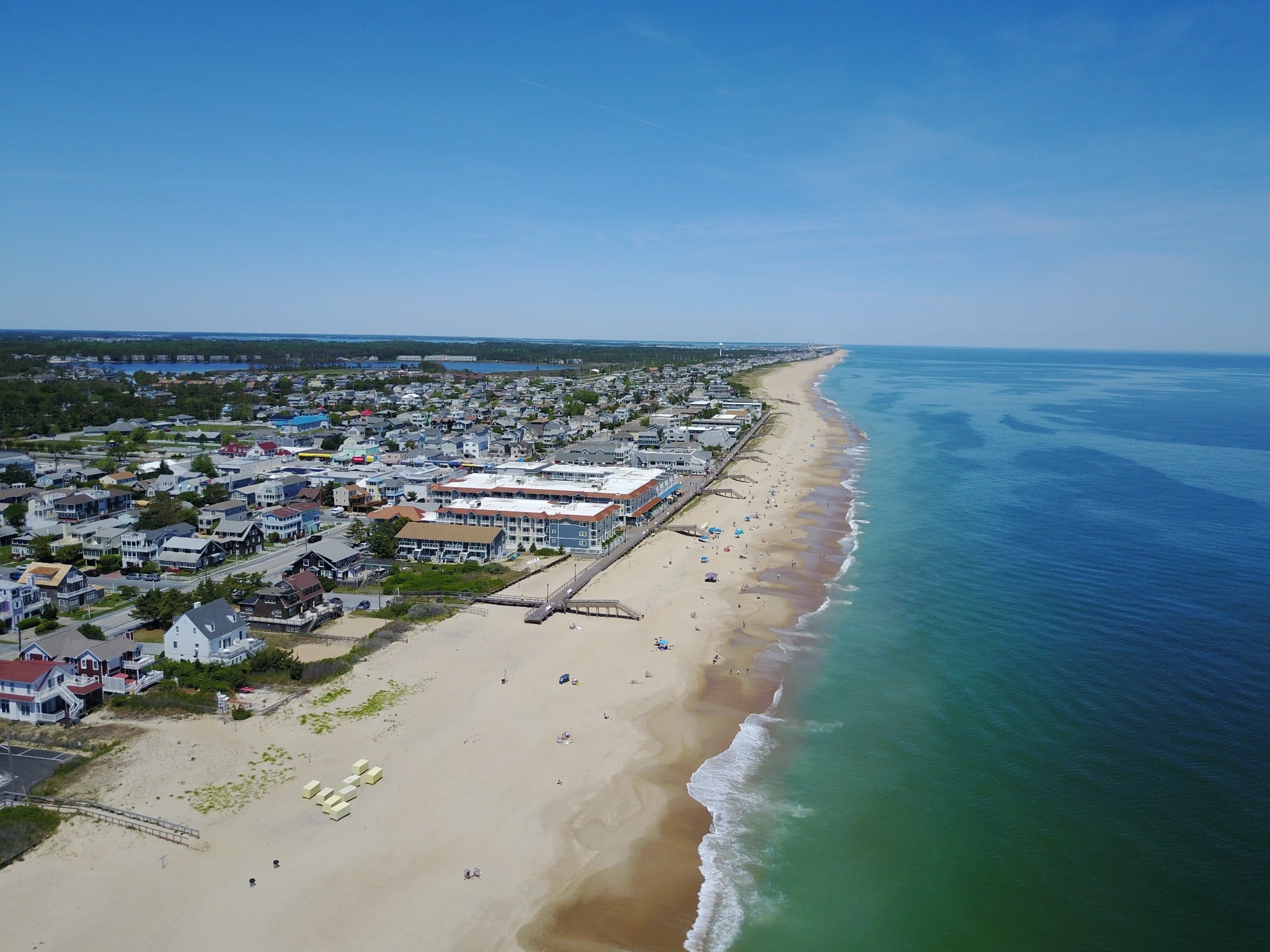 Luchtfoto van Bethany Beach in Delaware