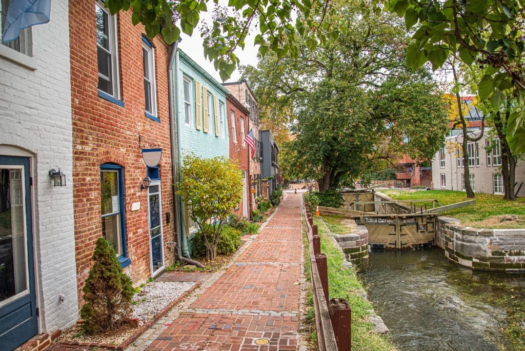 Historische huizen in Georgetown Washington D.C.