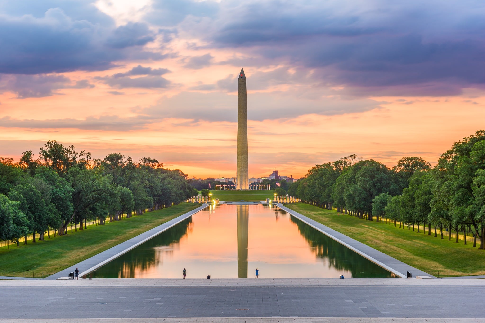 Washington Monument met Reflecting Pool in Washington D.C.