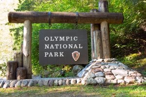Toegangsbord Olympic National Park Washington