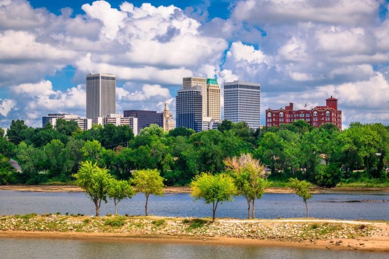 Skyline van Tulsa Oklahoma met moderne gebouwen