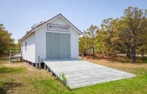 Historisch boothuis in Assateague Island Maryland