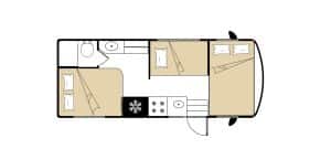 Road Bear C23-25 floorplan indeling dag nacht.