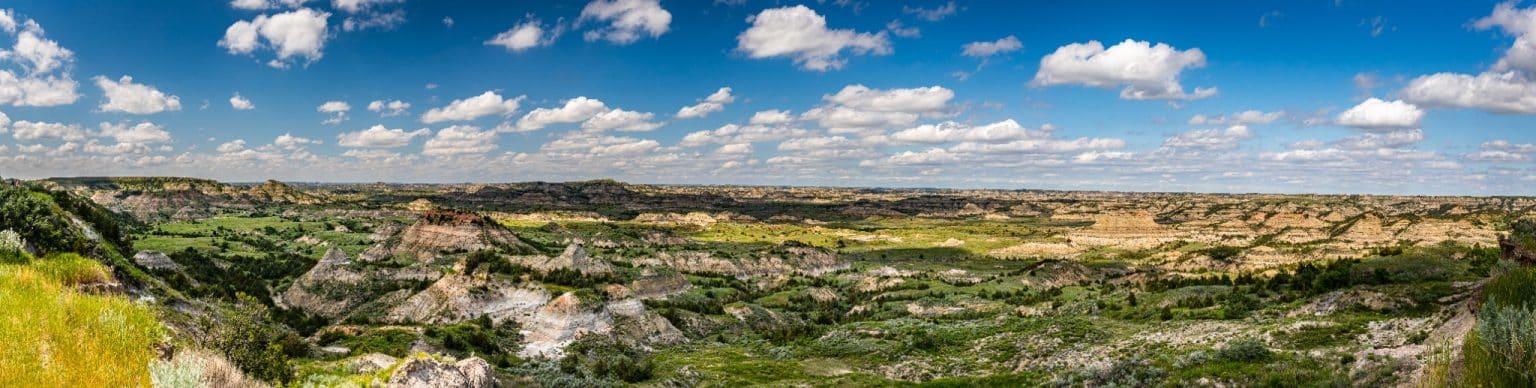 Medora North Dakota panoramisch uitzicht op de Badlands
