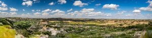 Medora North Dakota panoramisch uitzicht op de Badlands