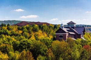 herfstbos in Pocono Mountains Pennsylvania