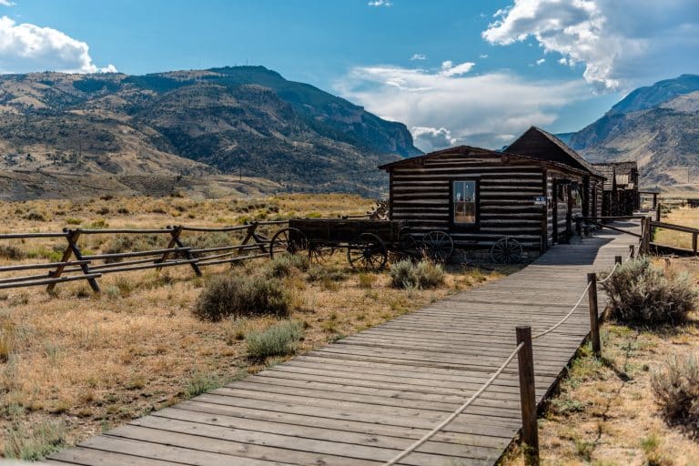 Historisch houten huis in Cody Wyoming