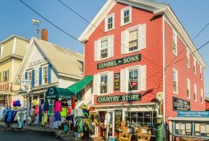 Winkels in Boothbay Harbor centrum