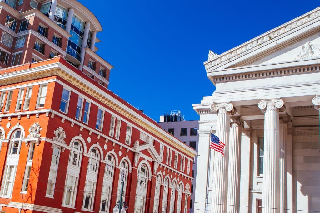 Klassieke gebouwen in New Orleans, Louisiana