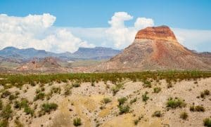 Bergformatie in Big Bend National Park Texas