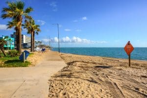 Strand en promenade Corpus Christi Texas