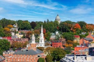 Haven van Providence Rhode Island met boten